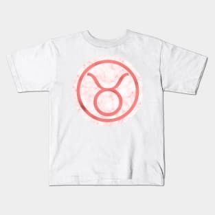 Living Coral Marble Zodiac - Taurus Kids T-Shirt